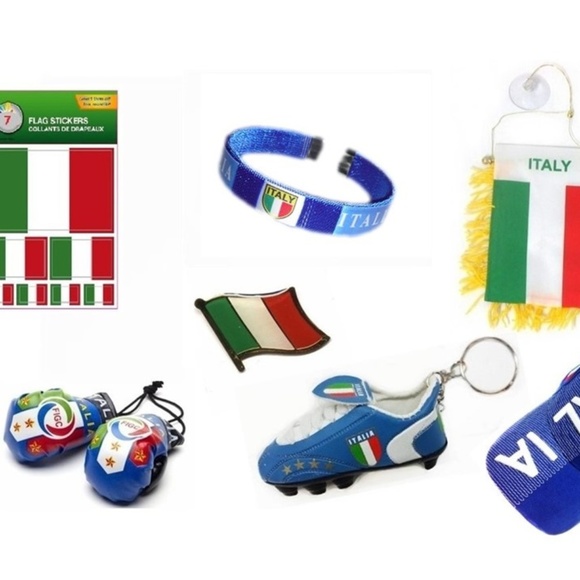 Viva Souvenirs Other - Italy Flag Sport Accessory Gift Box Set of 7 Items